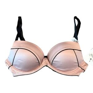 Calvin Klein Pink Satin Customized Lift Bra